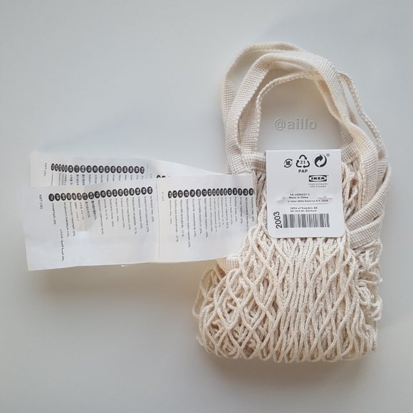 IKEA KUNGSFORS Mesh bag, set of 2, natural - Picture 7 of 17